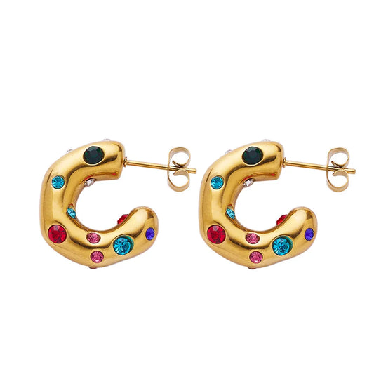 colorful vintage hoops