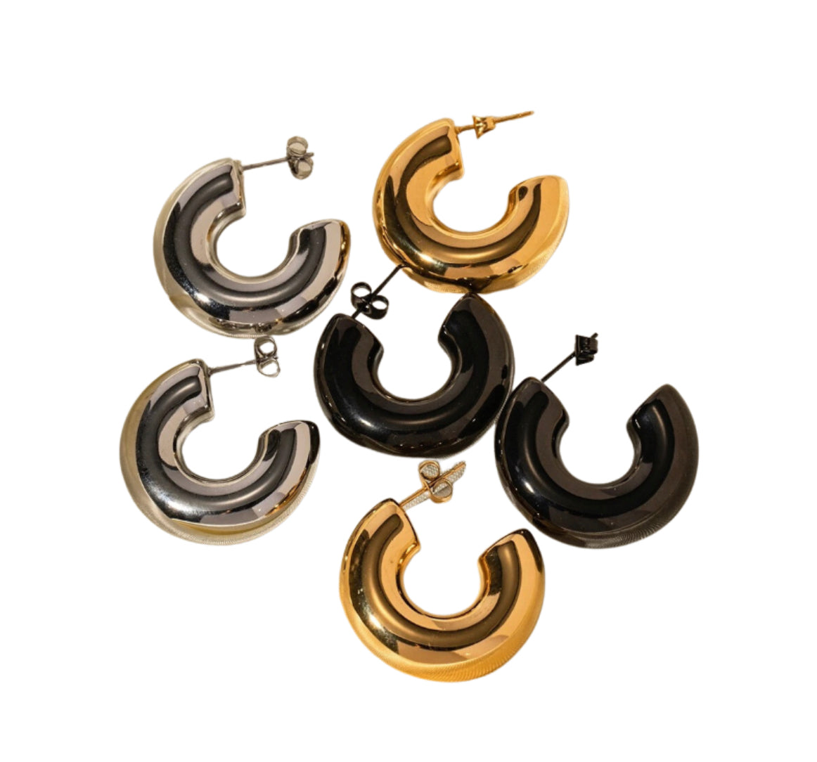 chunky hoop earring