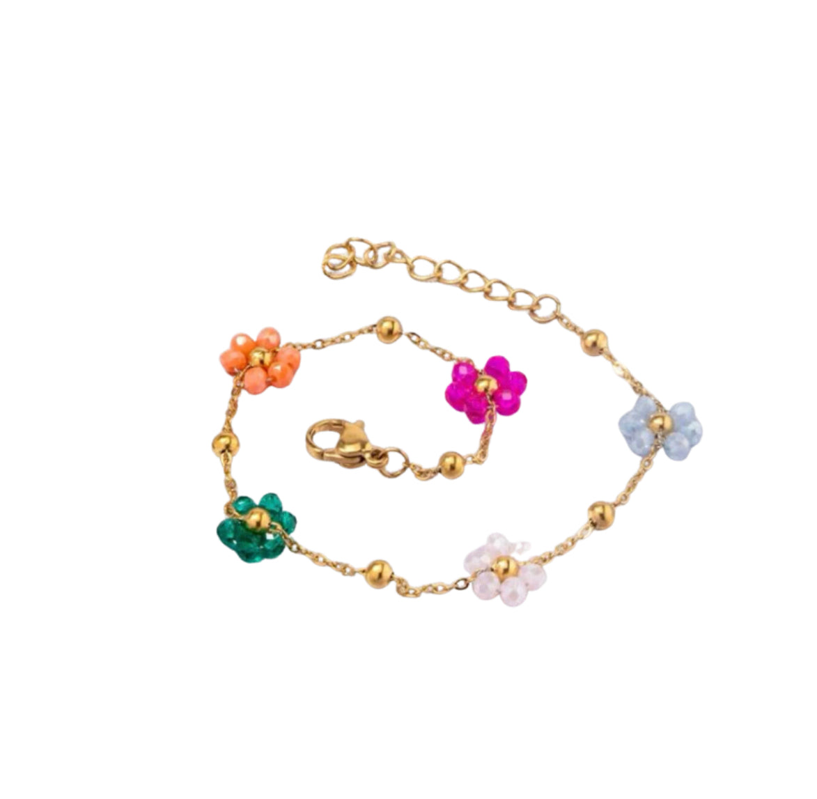 colorful flower bracelet